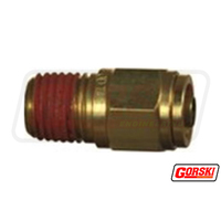 Push-In Male Connector 1/2" x  1/4" Air Brake 