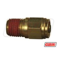Push-In Male Connector 1/2" x 3/8" Air Brake 
