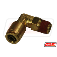 Push In Swivel Male Elbow 3/8 X 1/2 NPT Air Brake 